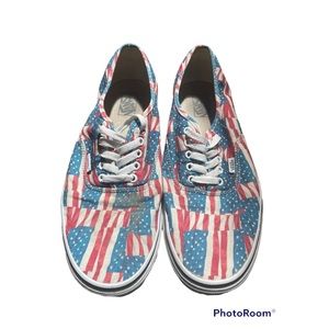 Vans Off the Wall Mens 13 American Flag shoes - used.